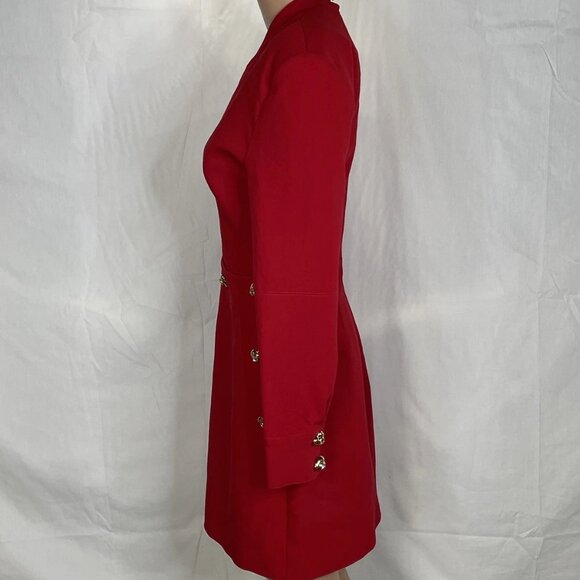 Nocturne Women's Shoulder Pad Mini Dress – Size M – Red - Picture 3 of 11